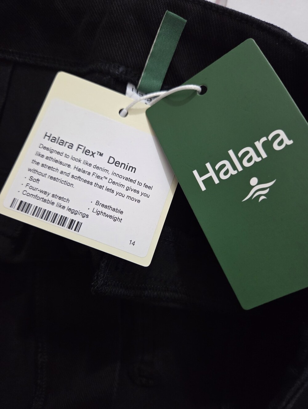 NWT Halara Flex High Waisted Washed Casual Wide Leg Jeans Black Size Medium - Picture 7 of 8